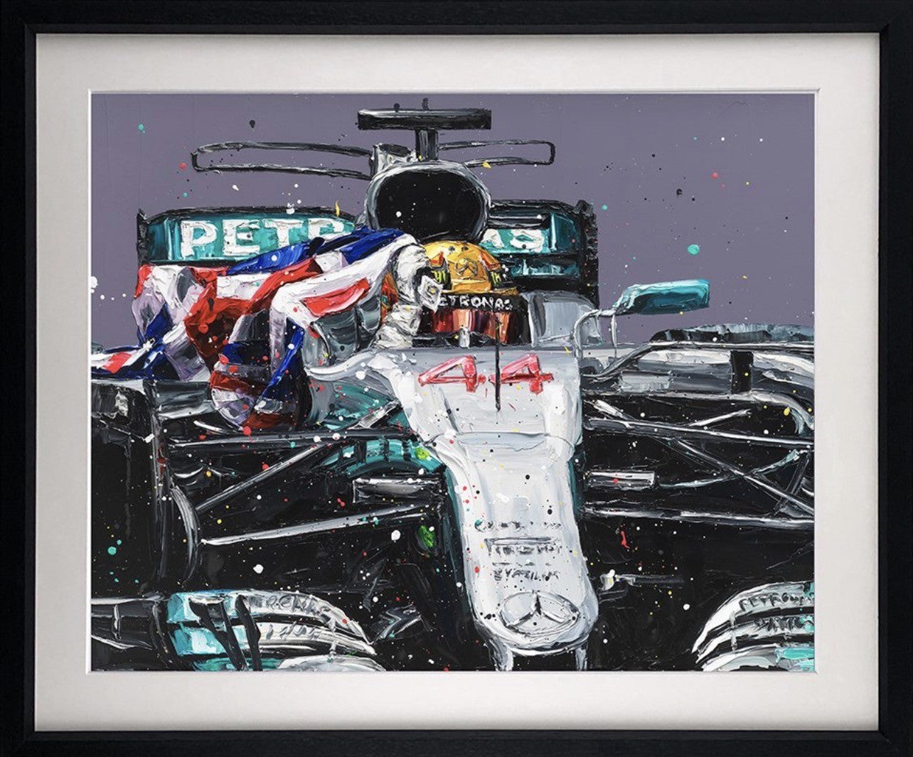 Paul Oz Lewis Hamilton Mexico 17 Car Paper Print available from The Acorn Gallery, Pocklington