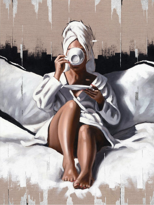 Richard Blunt Me Time Platinum Canvas - The Acorn Gallery, Pocklington