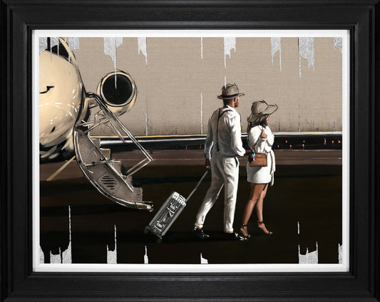 Richard Blunt The Getaway Hand Embellished Canvas Framed - The Acorn Gallery, Pocklington