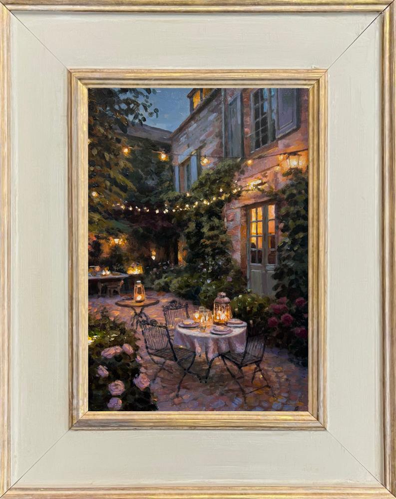 Rachele Dryden-Smith Evening Garden Original Framed - The Acorn Gallery, Pocklington