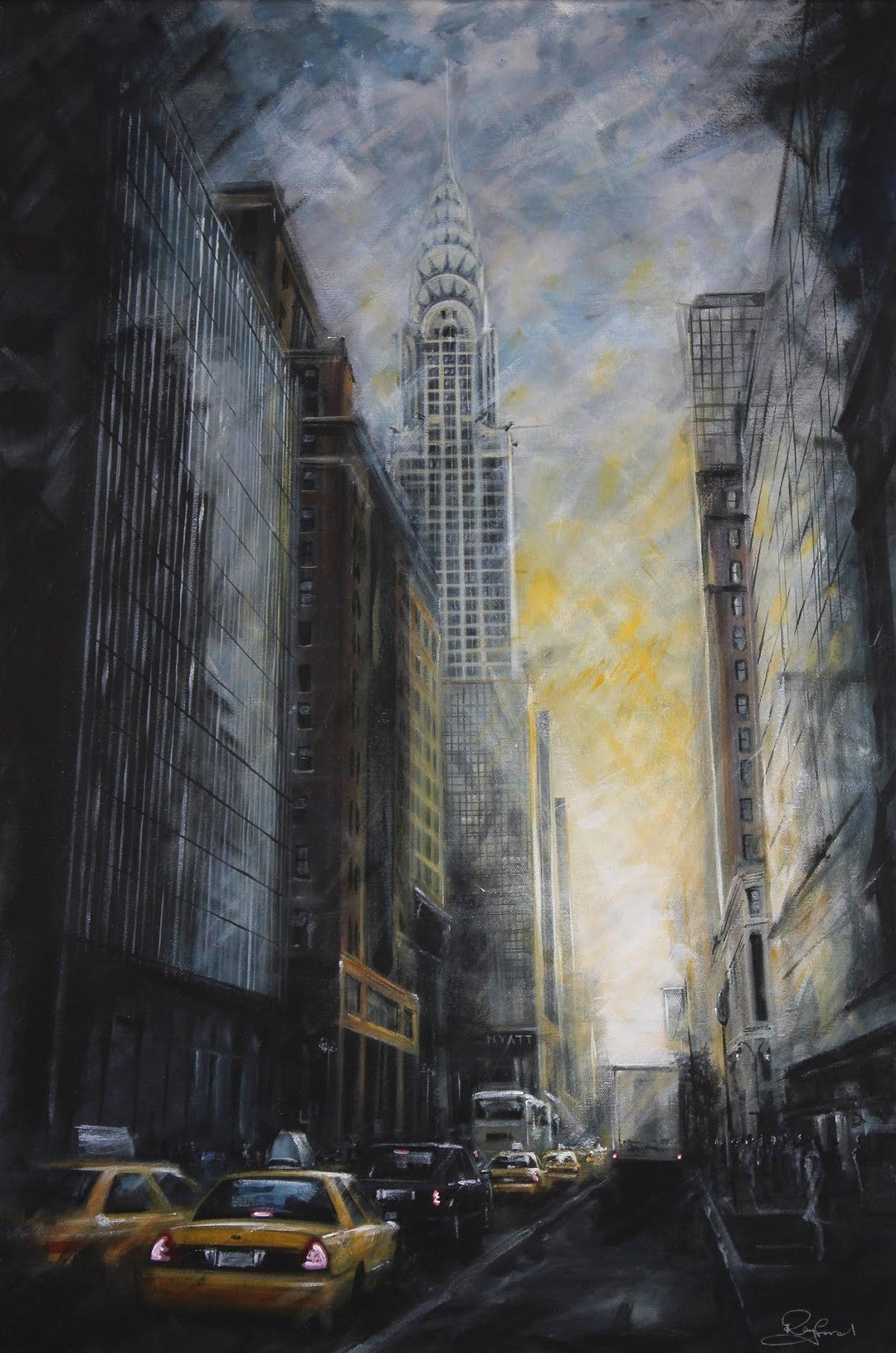 Limited edition Rayford Chrysler print, hand-signed giclee on paper, 20x13 inches