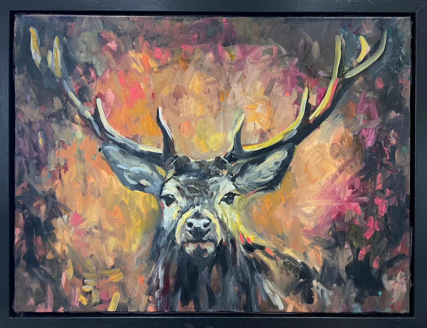 Sue Gardner Gleneagles Stag Original Framed - The Acorn Gallery, Pocklington