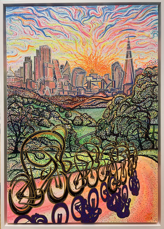 Stuart Storey Big Dotty Blaze Of Glory ORIGINAL - The Acorn Gallery, Pocklington