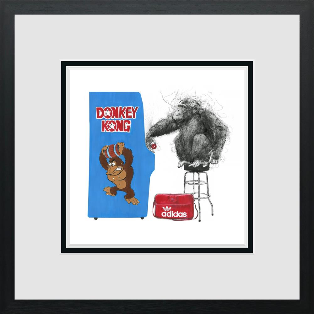 Donkey Kong miniature print by Scott Tetlow limited edition hand signed giclee on paper