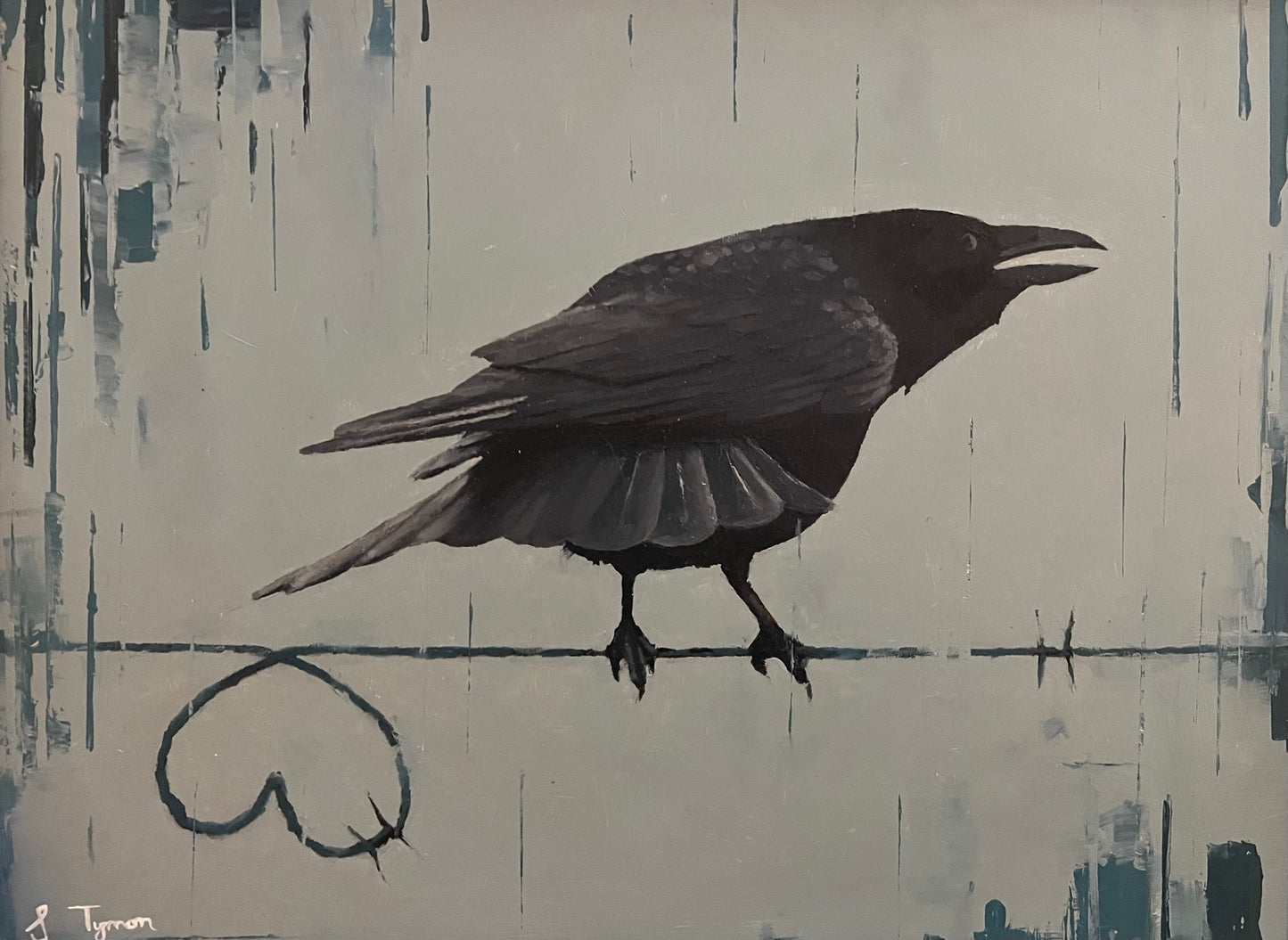 Shaun Tymon Black Wing Broken Heart Original - The Acorn Gallery, Pocklington