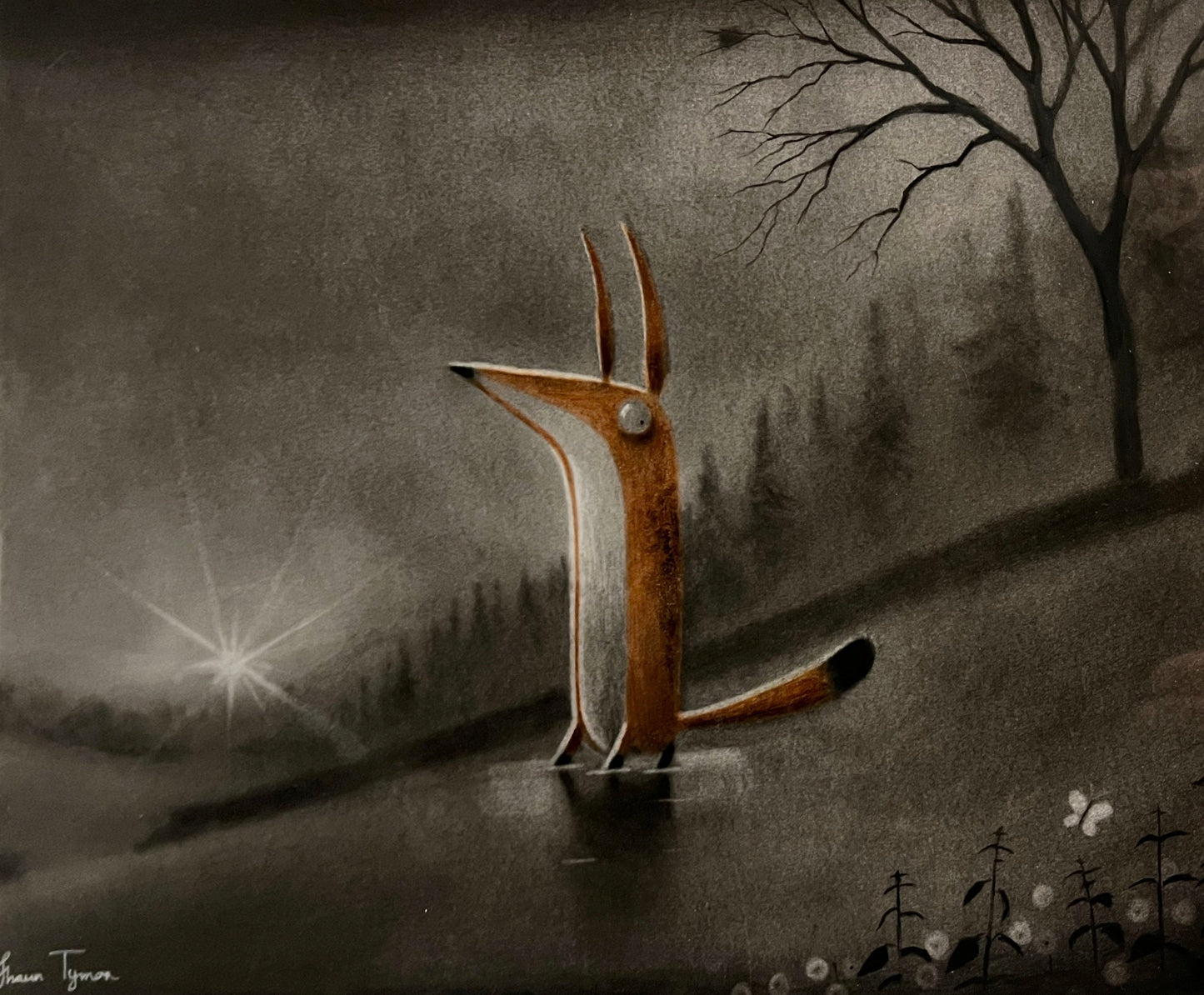 Shaun Tymon The Night Watcher Original - The Acorn Gallery Pocklington