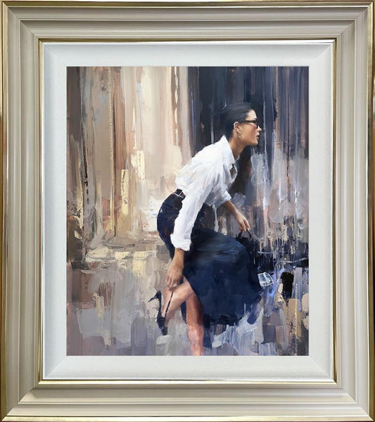 Tony Hinchliffe Kiss Chase Canvas - The Acorn Gallery, Pocklington