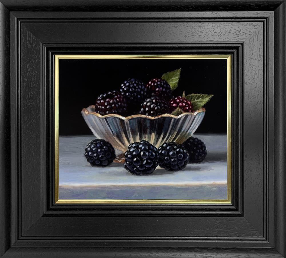 Tony Owens Blackberries And Glass Bowel Original - The Acorn Gallery, Pocklington