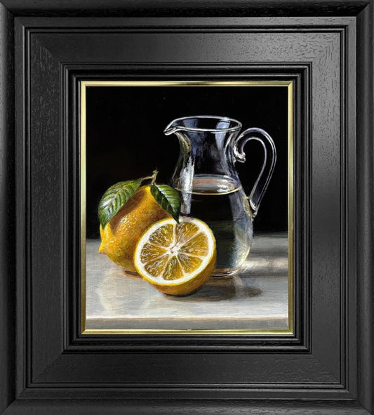 Tony Owens Lemon And Small Jug Original Framed - The Acorn Gallery Pocklington