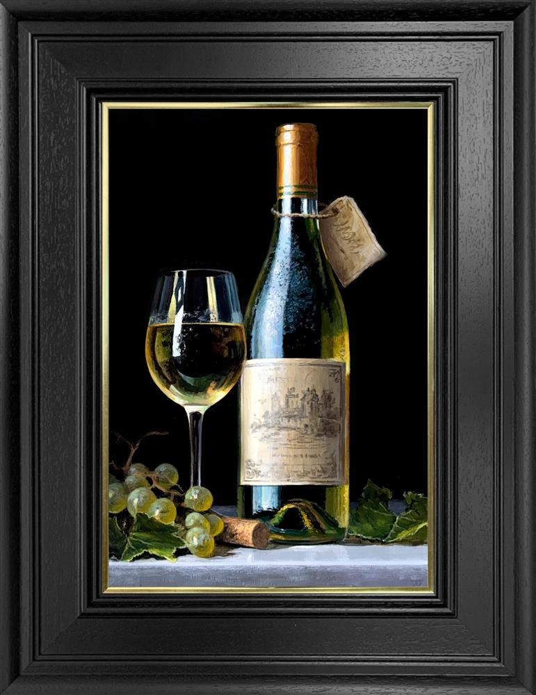 Tony Owens White Wine, Grapes And Glass Original - The Acorn Gallery, Pocklington