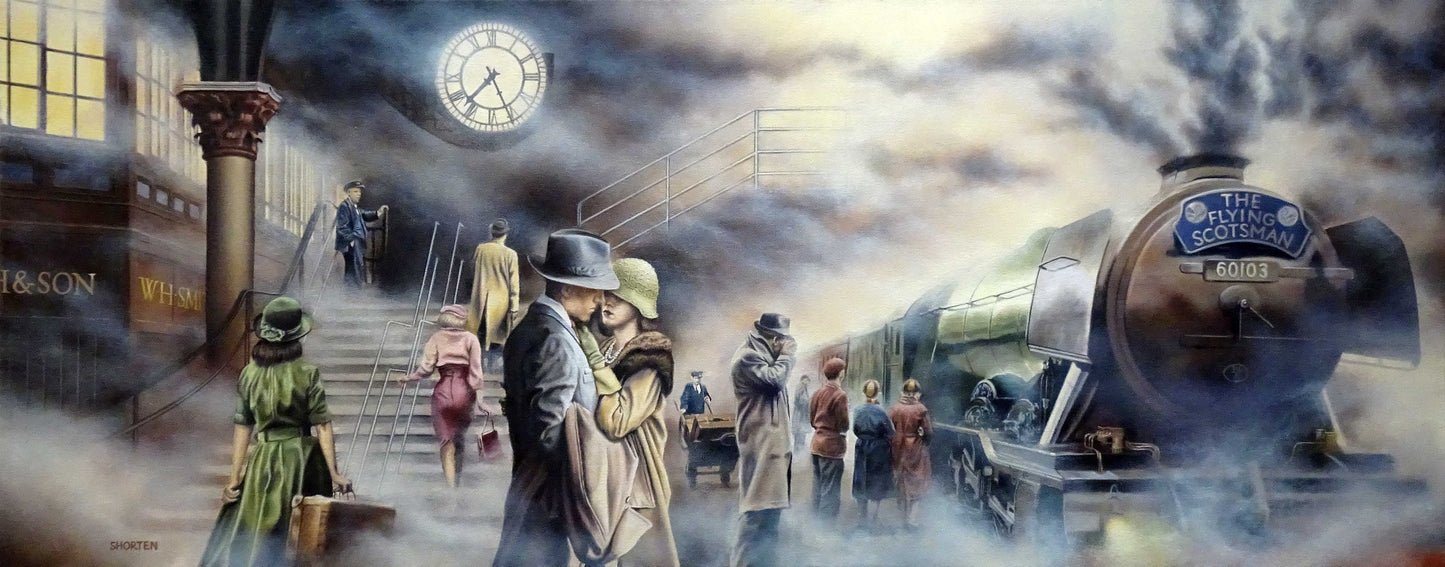Tim Shorten Ae Fond Kiss (The Flying Scotsman) Original Painting - Pocklington