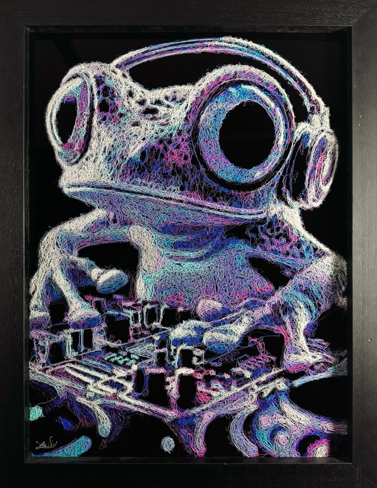 Zalini Art DJ Ribbit Original - showing at The Acorn Gallery, Pocklington