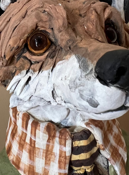 Louise Brown Fox Bust Original Sculpture - The Acorn Gallery, Pocklington