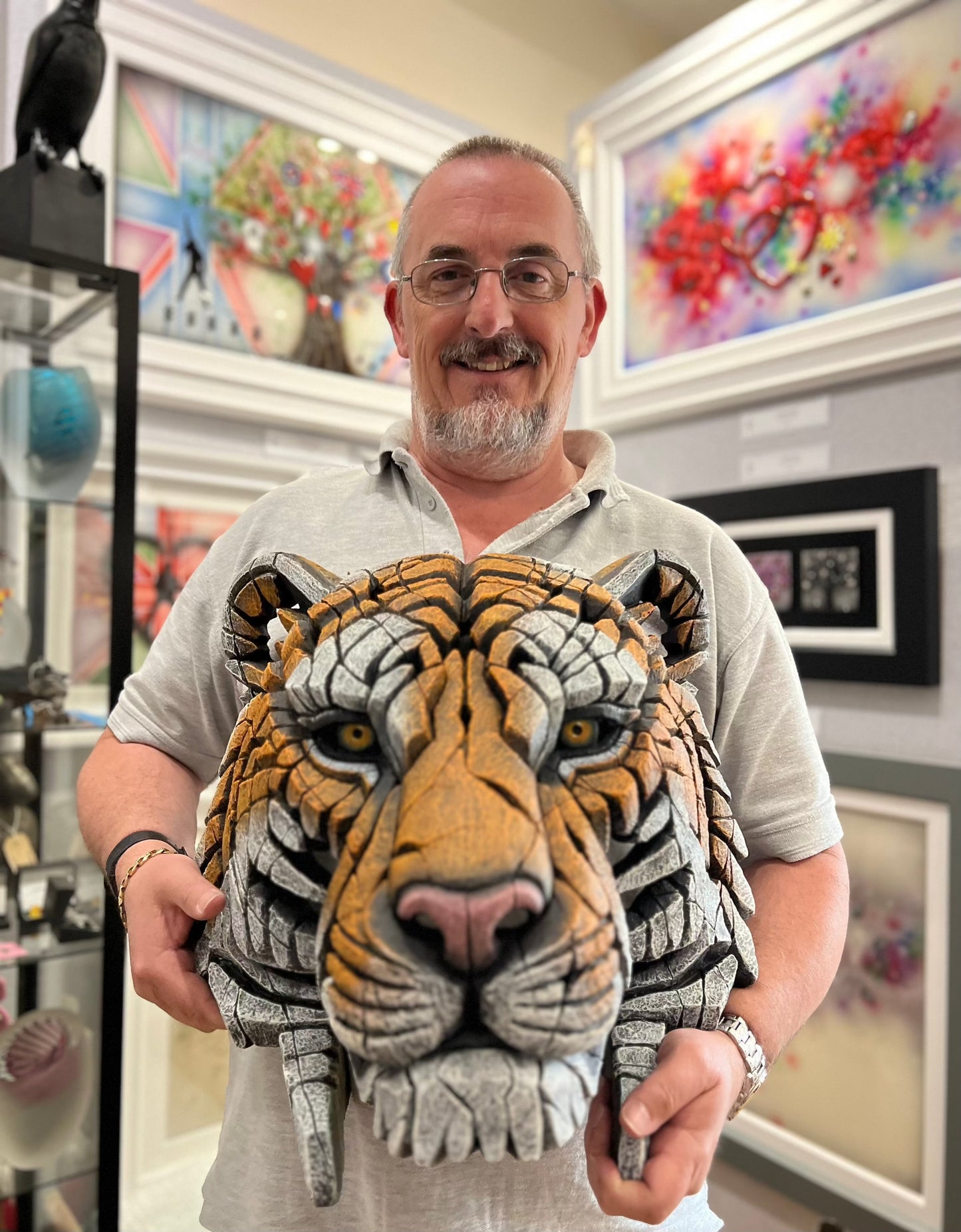 EDGE Sculpture Tiger Bust - The Acorn Gallery, Pocklington