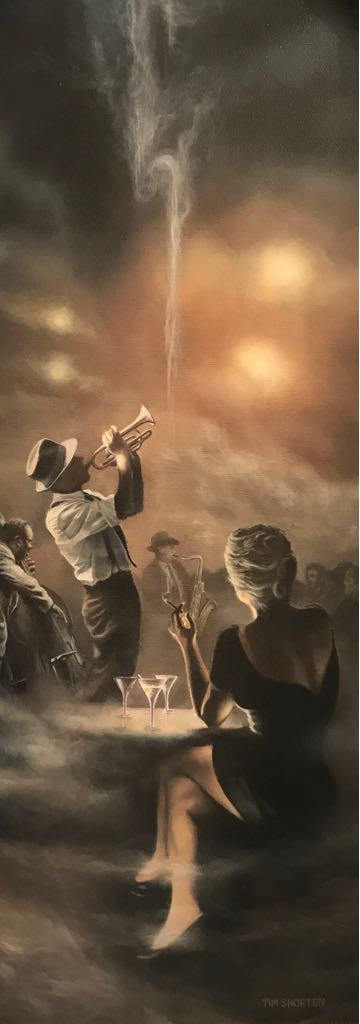 Tim Shorten Cocktails At The Club Original Painting - The Acorn Gallery, Pocklington