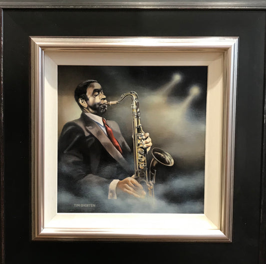 Tim Shorten Music Is My Soul (Solo Saxophone Player) Original Painting - The Acorn Gallery, Pocklington