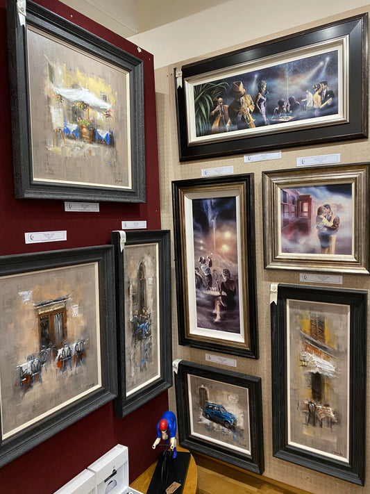 Joanne Symonds Wine Shop In Tuscany ORIGINAL - The Acorn Gallery, Pocklington