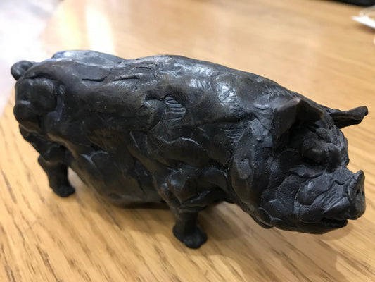 Edward J Waites bronze pot bellied pig sculpture limited edition signed artwork