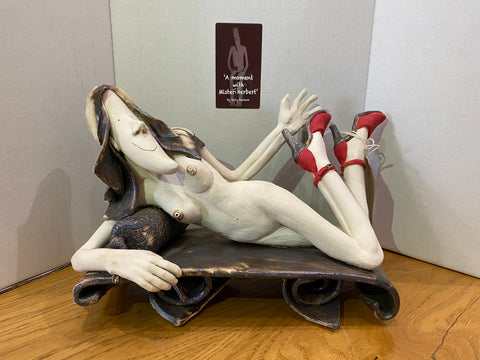 New Shoes Original Sculpture by Sally Dunham-Ceramic-The Acorn Gallery
