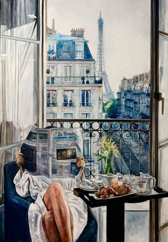 Andrew Kinsman Le Monde Canvas - The Acorn Gallery, Pocklington