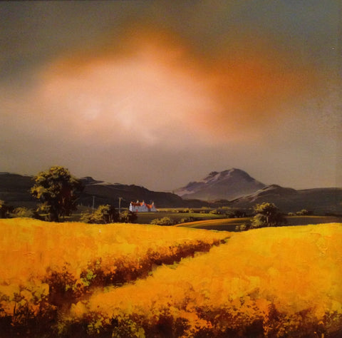 Fields Of Gold VIII Original by Allan Morgan *SOLD*-Original Art-Allan-Morgan-landscape-artist-The Acorn Gallery