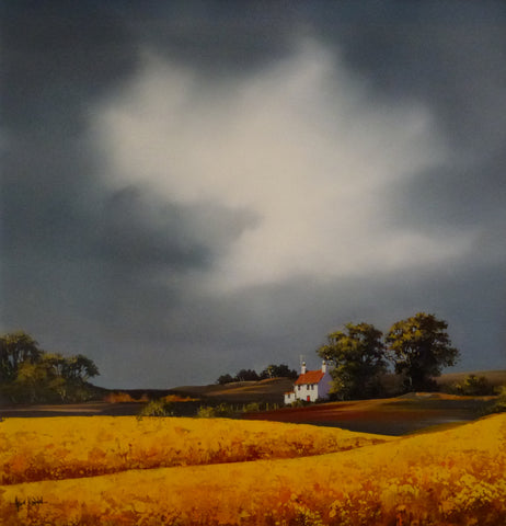Fields Of Gold V Original by Allan Morgan *SOLD*-Original Art-Allan-Morgan-landscape-artist-The Acorn Gallery