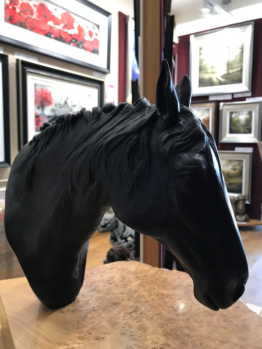 Wisdom bronze horse head sculpture by Joseph Hayton hand-signed limited edition