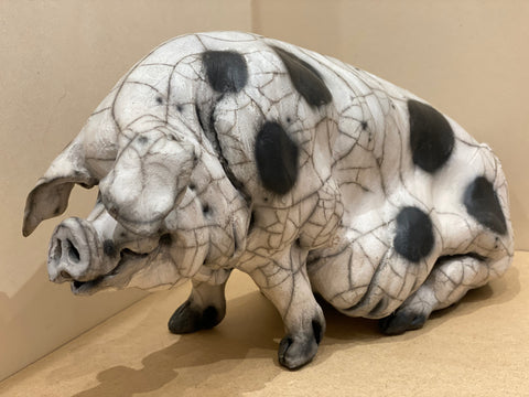 Ann Ceramic Gloucester Old Spot Pig by Christine Cummings *SOLD*