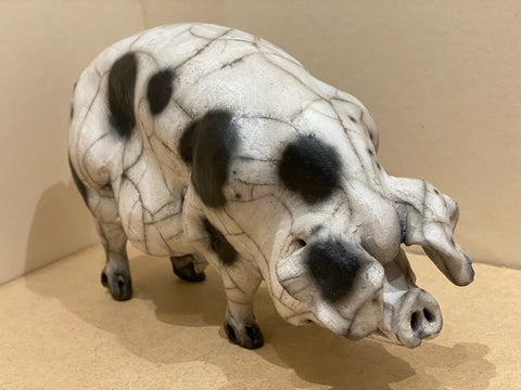 Emma Ceramic Gloucester Old Spot Pig by Christine Cummings *SOLD*