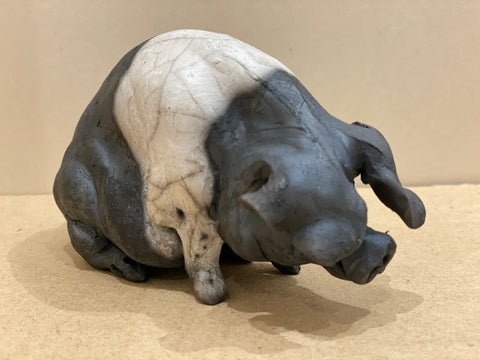 Esme Ceramic Saddleback Pig by Christine Cummings *SOLD*