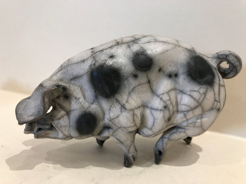 Bessie Ceramic Gloucester Old Spot Pig by Christine Cummings *SOLD*