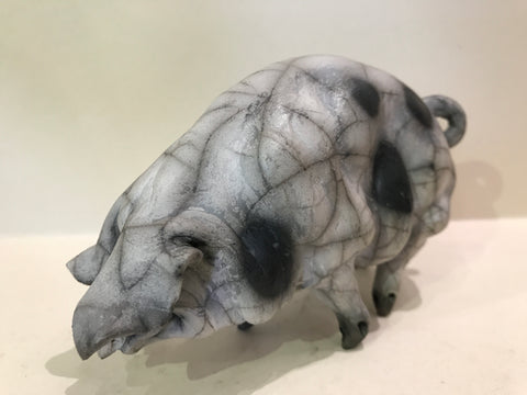 Florrie Ceramic Gloucester Old Spot Pig by Christine Cummings *SOLD*