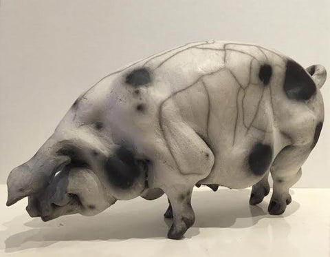 Mable Ceramic Gloucester Old Spot Pig Original by Christine Cummings *SOLD*