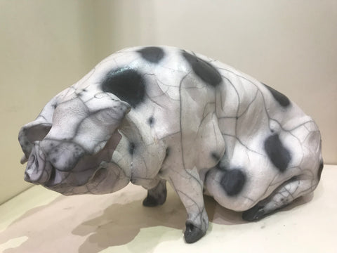 Shelley Ceramic Gloucester Old Spot Pig by Christine Cummings *SOLD*