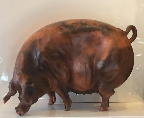 Large Ceramic Pig Original by Christine Cummings *SOLD*