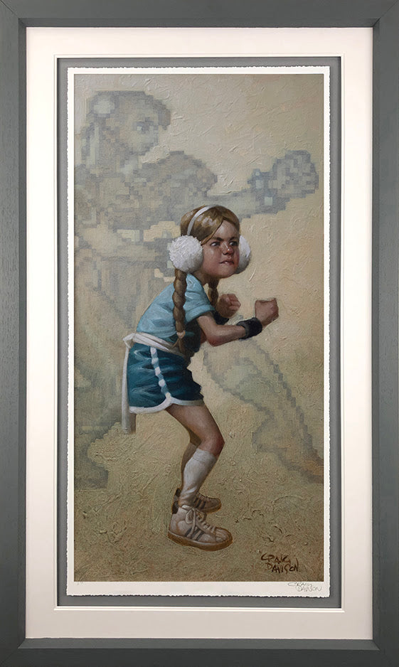 Game On limited edition giclee print on paper by Craig Davison, framed and hand signed.
