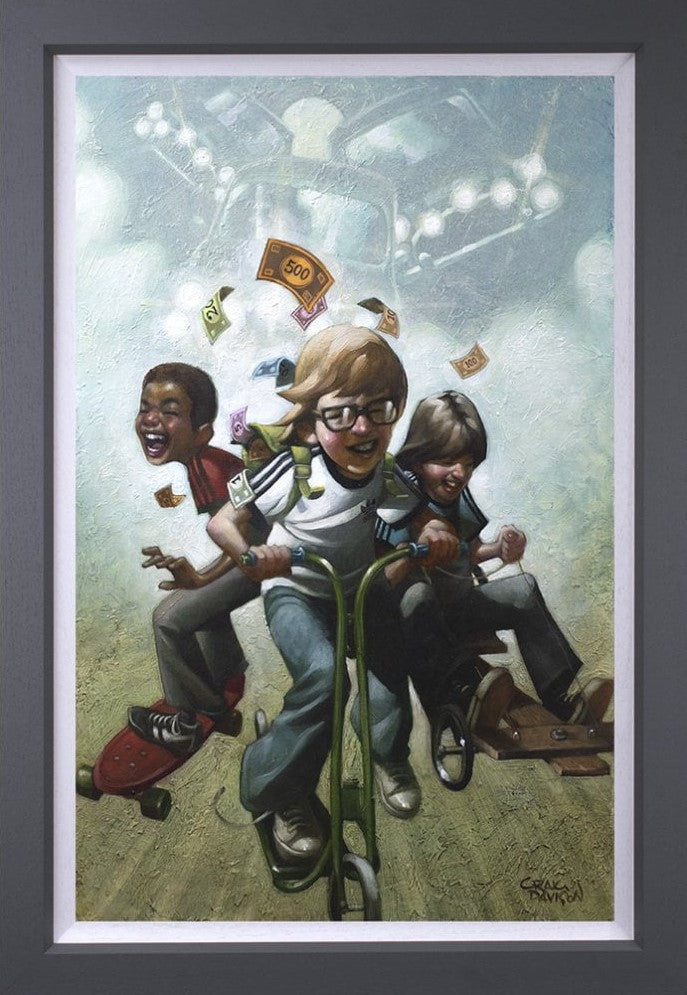 Craig Davison Self Preservation Society Hand Embellished Canvas - The Acorn Gallery, Pocklington