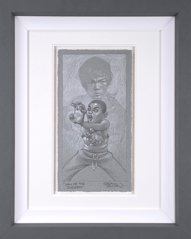 Limited edition Craig Davison "Way Of The Darren" black and white giclee print, hand signed and framed.