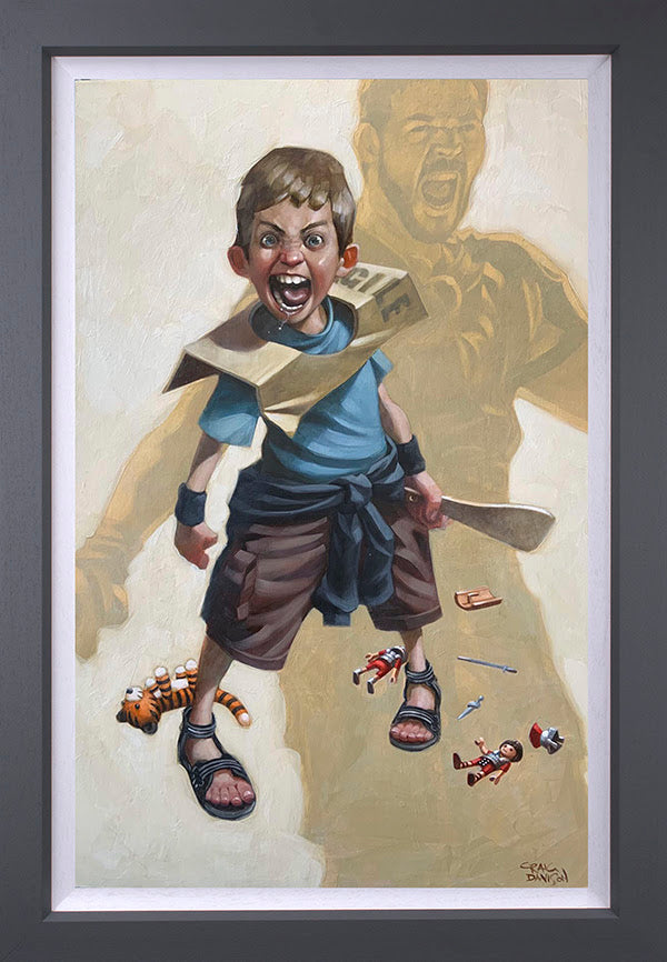 Craig Davison Are You Not Entertained? Hand Embellished Canvas - The Acorn Gallery, Pocklington