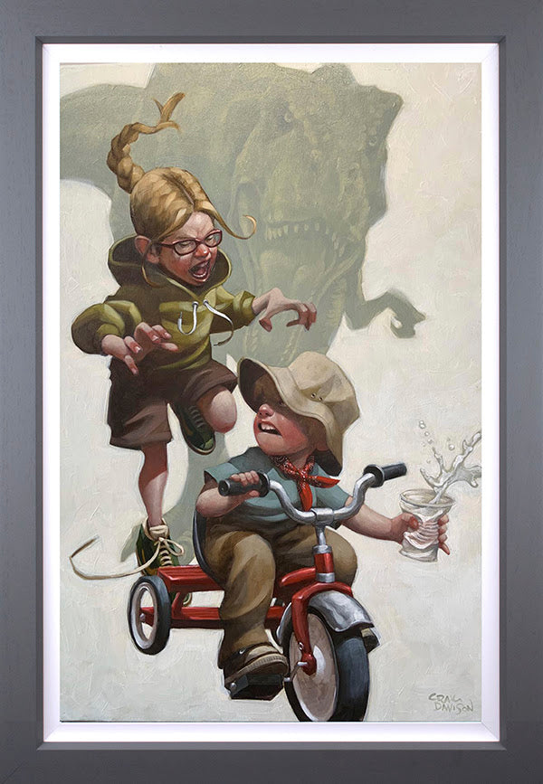 Craig Davison Keep Absolutely Still, Her Vision Is Based on Movement Hand Embellished Canvas - The Acorn Gallery, Pocklington