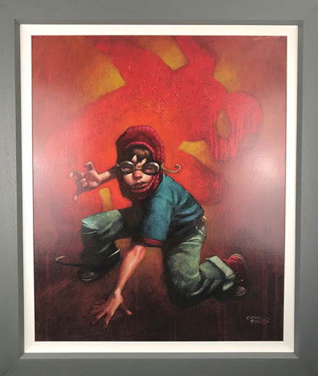 Craig Davison Web Designer Spider-Man II Hand Embellished Canvas - The Acorn Gallery, Pocklington