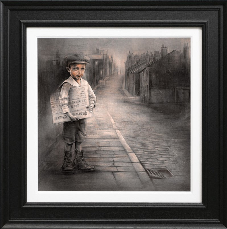 Craig Everett Paperboy Canvas - The Acorn Gallery, Pocklington