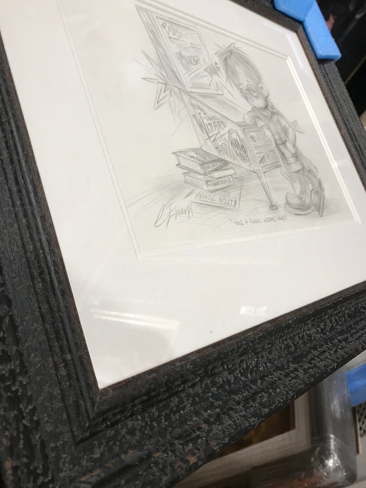 Craig Everett You're A Pinball Wizard Harry Original Sketch - The Acorn Gallery, Pocklington