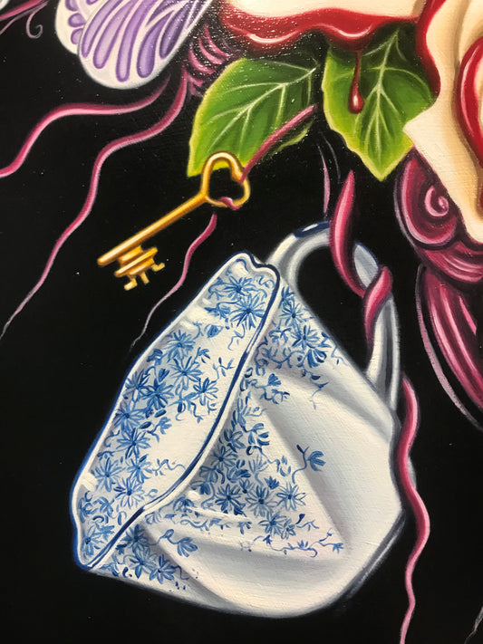 Marie Louise Wrightson China Girl Original - The Acorn Gallery, Pocklington