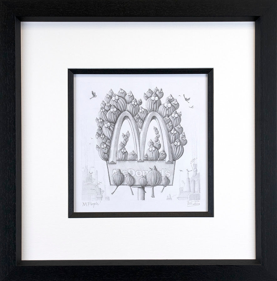 Derrick Fielding M People Original Sketch Framed - The Acorn Gallery, Pocklington