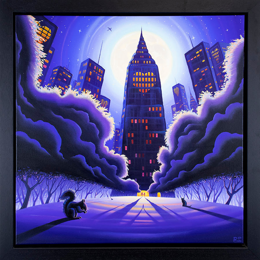 Derrick Fielding New York City Hearts Hand Embellished Canvas - The Acorn Gallery, Pocklington