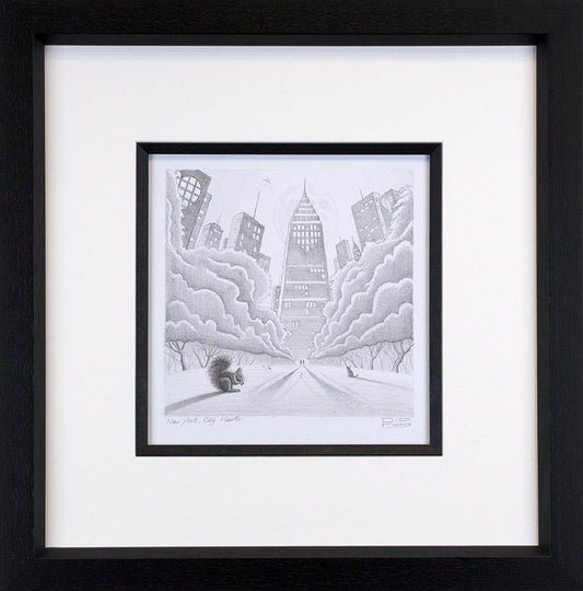 Derrick Fielding New York City Hearts Original Sketch - The Acorn Gallery, Pocklington