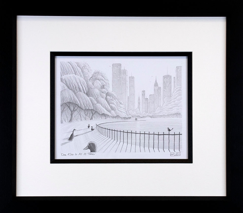 Derrick Fielding One Kiss Is All It Takes Original Sketch - The Acorn Gallery, Pocklington