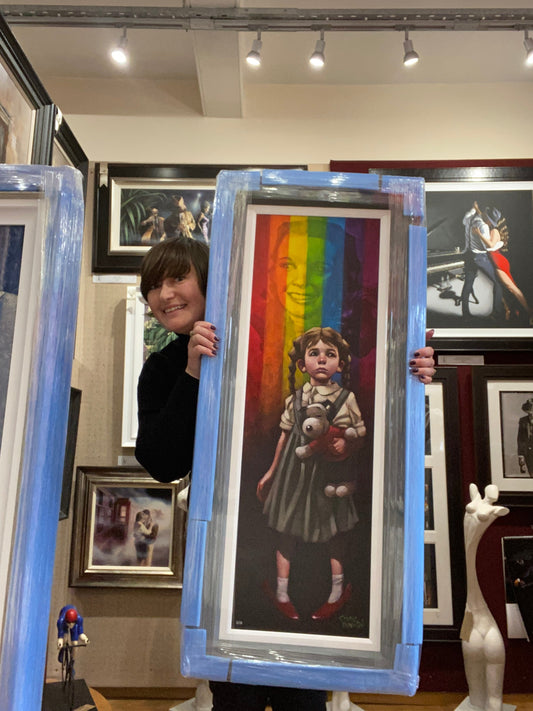 Craig Davison Birds Fly Over The Rainbow Hand Embellished Canvas - The Acorn Gallery, Pocklington