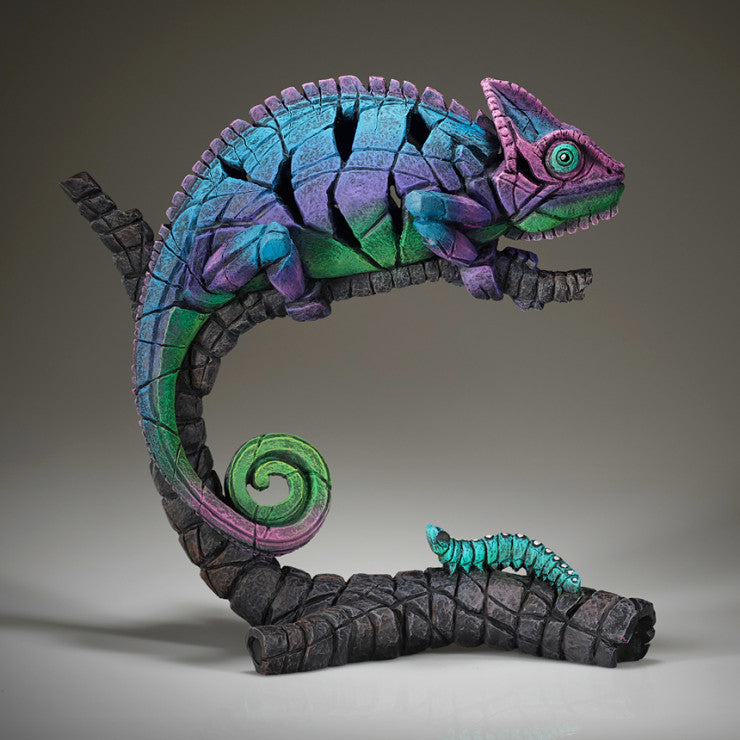 EDGE Sculpture Chameleon Rainbow Pink - The Acorn Gallery, Pocklington